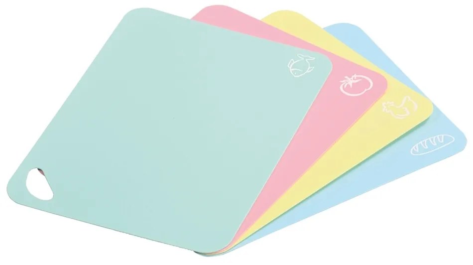 Kesper 30590 Set de 4 tăvi pentru tăiat, 38 x 29 x0,2 cm
