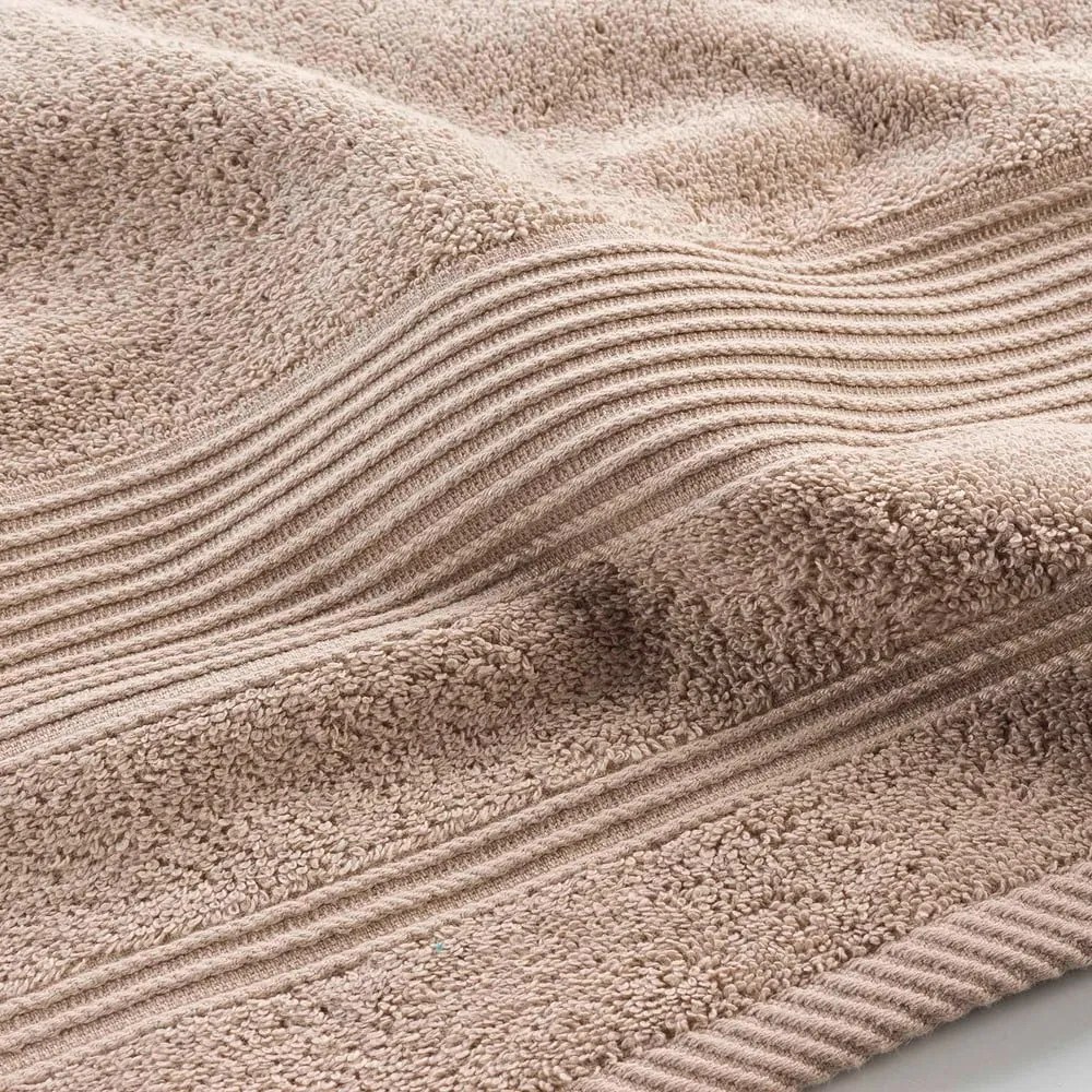 Prosop bej din bumbac din frotir 90x150 cm Tendresse – douceur d'intérieur