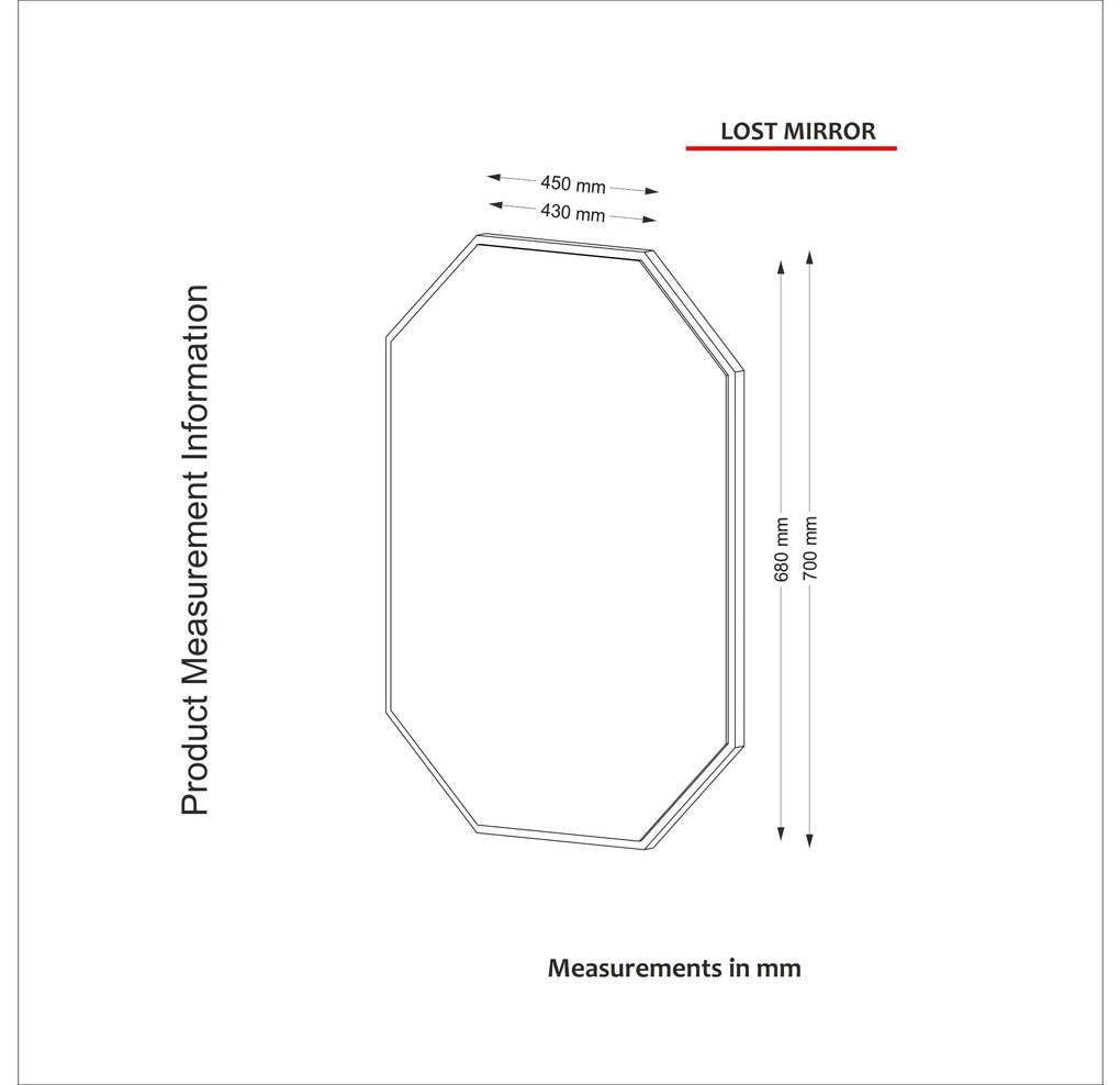 Oglindă decorativă Nubulo 2 (nuc) . 1093613