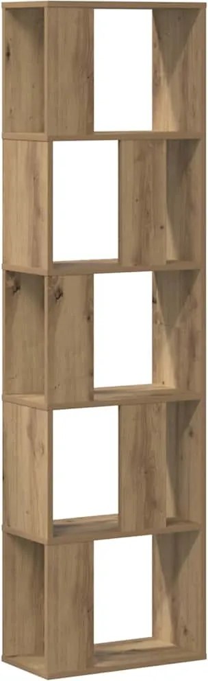 vidaXL Bibliotecă 5 niveluri stejar artizanal 45x23,5x162,5 cm lemn