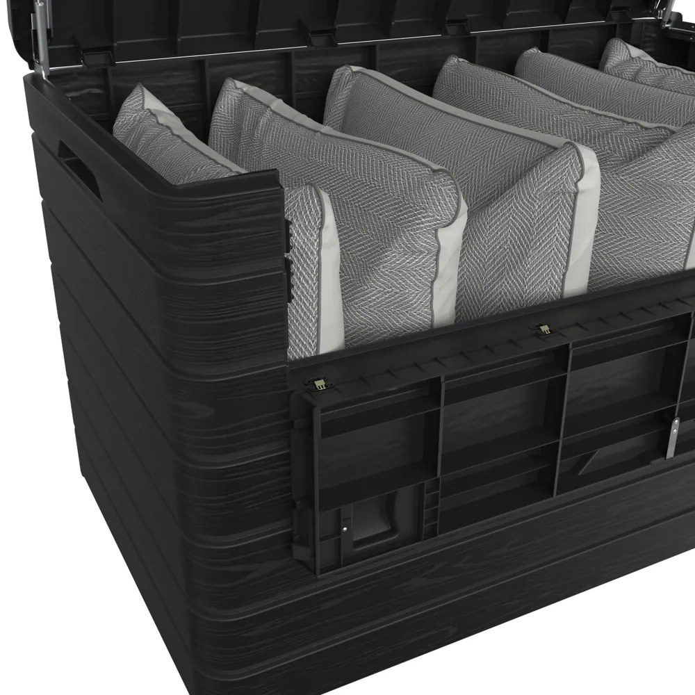 Cutie de depozitare plastic de gradina DOLOMITY 970 L - grafit