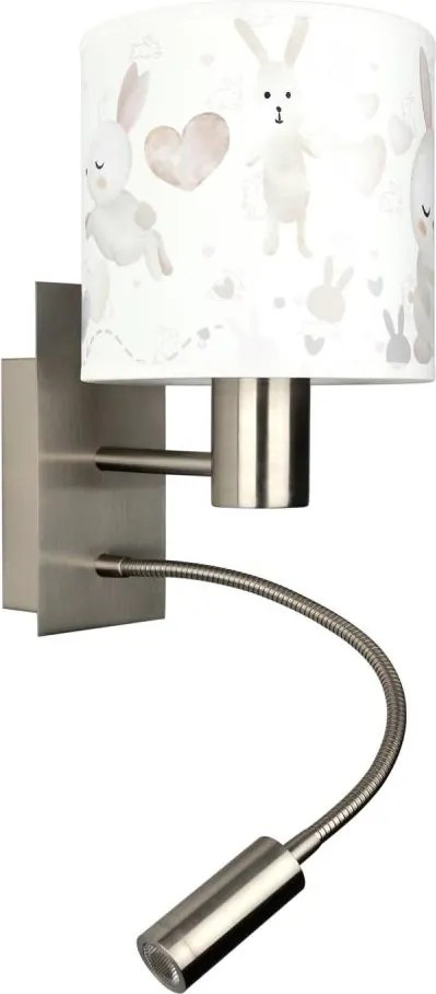 Brilagi - Lampă LED flexibilă BOBO 1x E27 max. 25W/230V + LED integrat 3W, crom/alb/cu iepurași