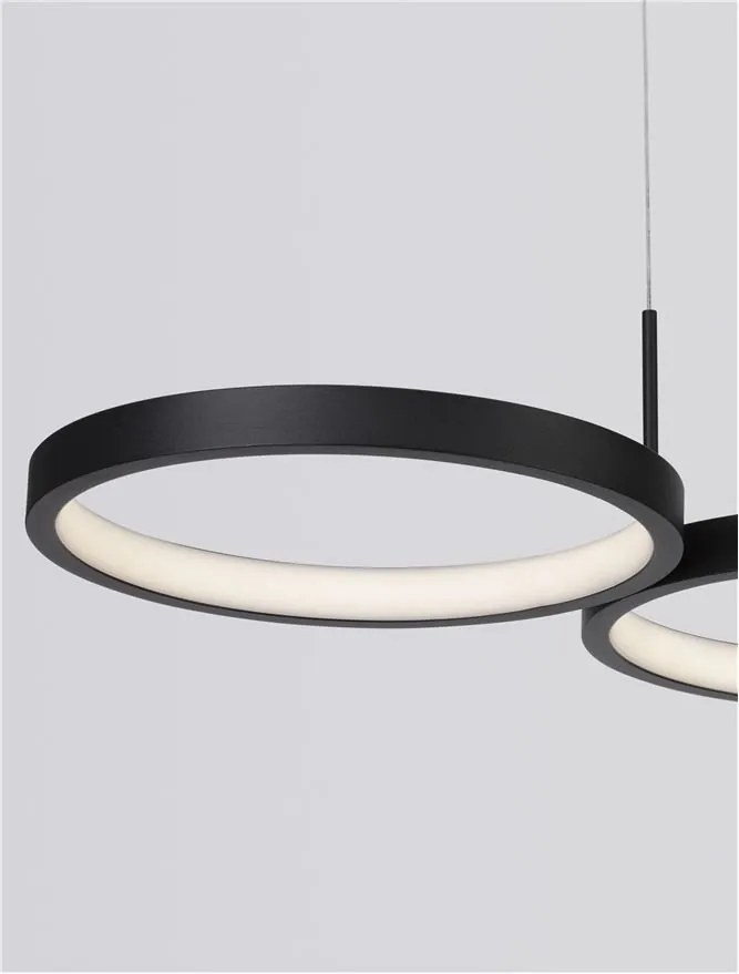 Lustra LED suspendata design modern MAGNUS R4 neagra