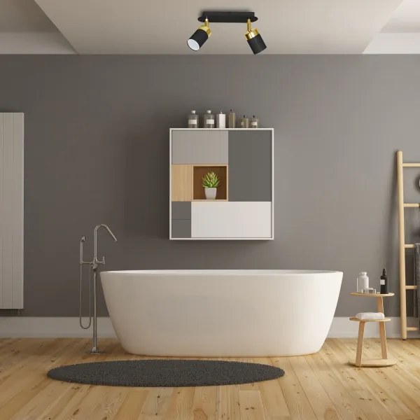 Spot JOKER 2xGU10/25W/230V negru/auriu