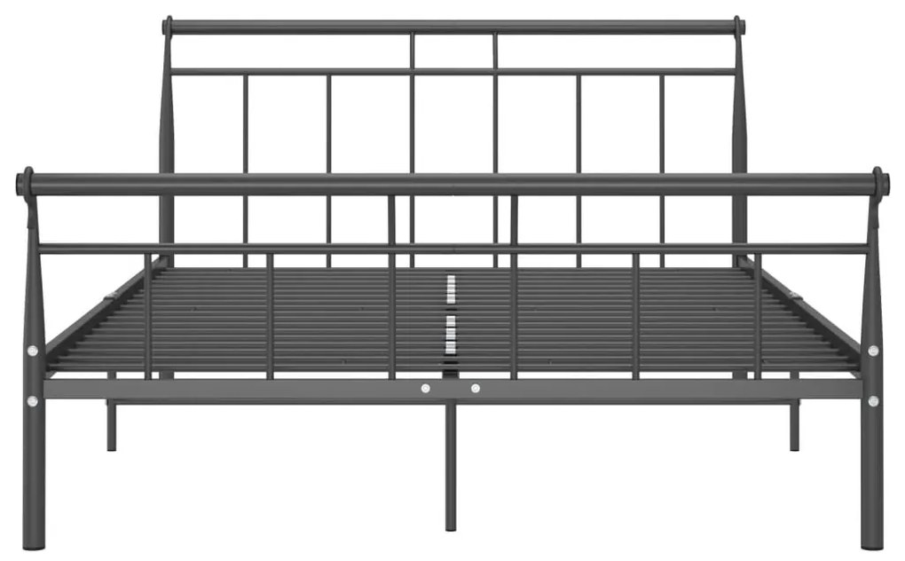 Cadru de pat, negru, 140x200 cm, metal Negru, 140 x 200 cm