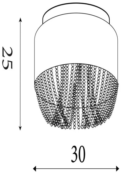 Plafonieră BELLANO Searchlight 62617-3CC, 1xG9/7W/230V, Ø 30 cm, alb
