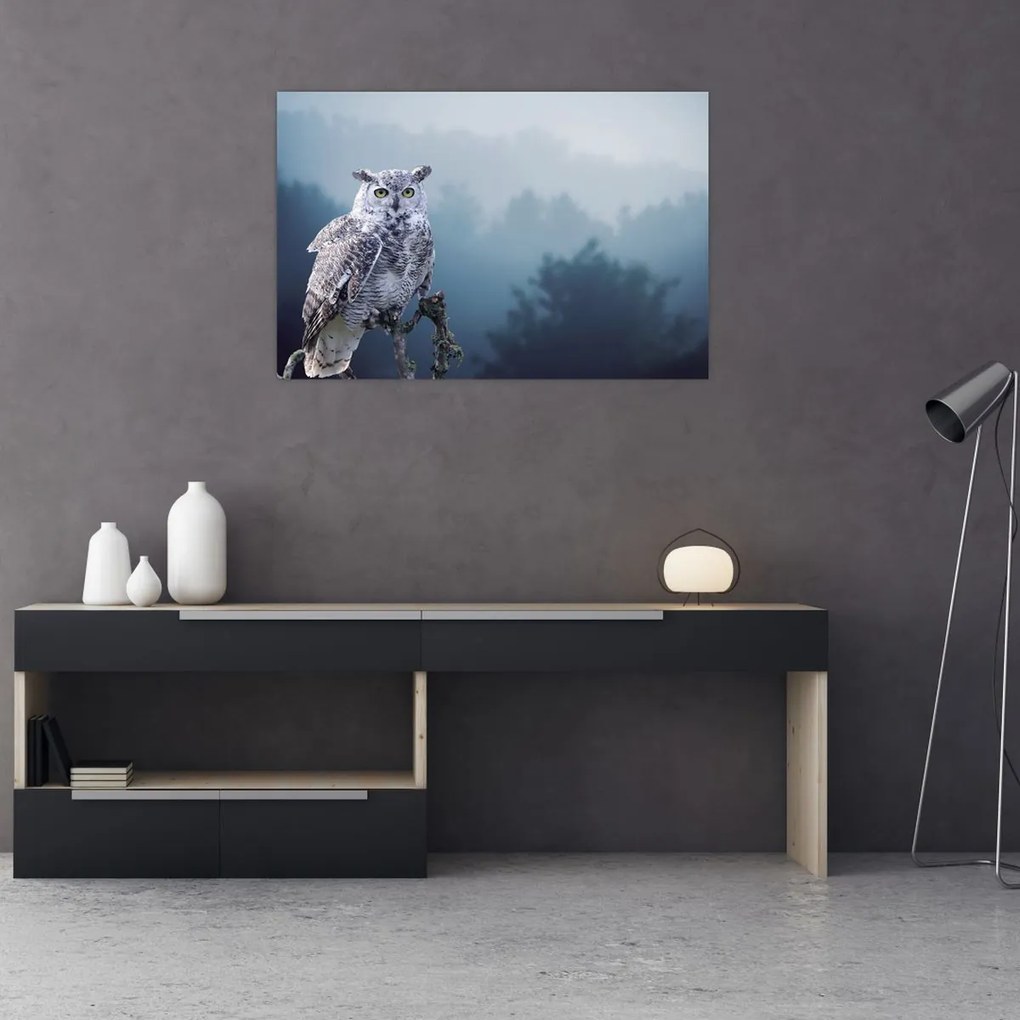 Tablou - Bufniță de zăpadă (90x60 cm)