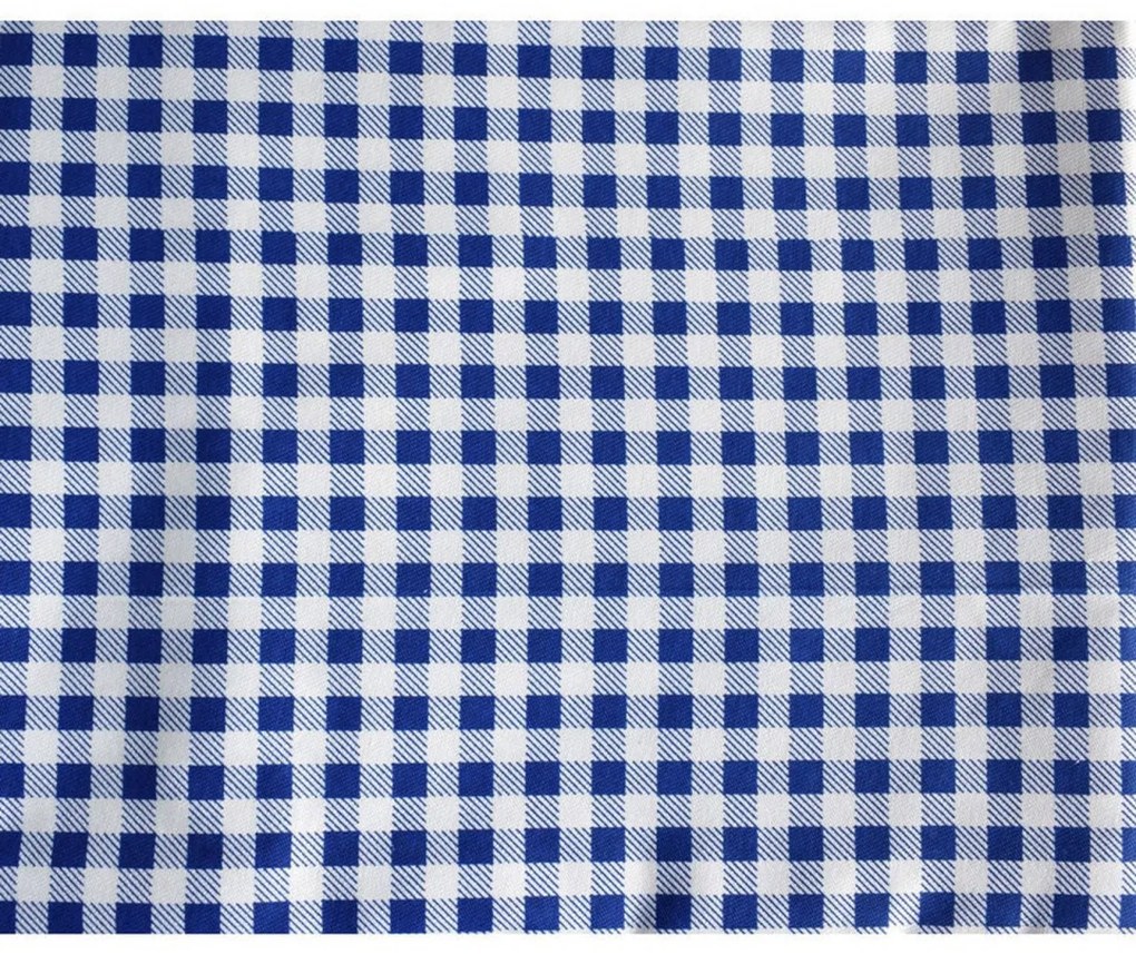 Fata de masa SAH alb si albastru CASA GINO , bumbac 100%, 125X140, masa 4 persoane