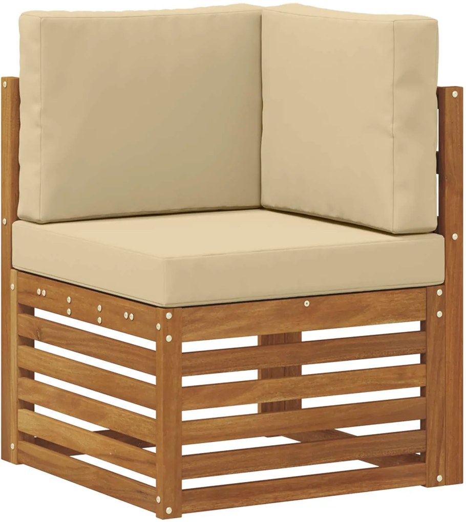 vidaXL Sofa Colțar pentru Exterior Lemn Solid de Acacia natural