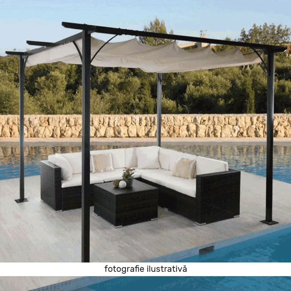 Pergola cu acoperis glisant, aluminiu, PEPY BASIC