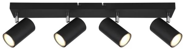 Spot ROBBY 4xGU10/35W/230V negru Globo 57911-4B