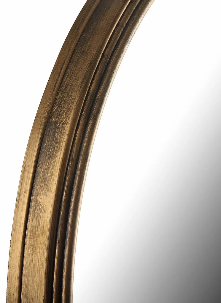 Oglindă rotundă pentru perete Versa, 58cm, maro, plastic