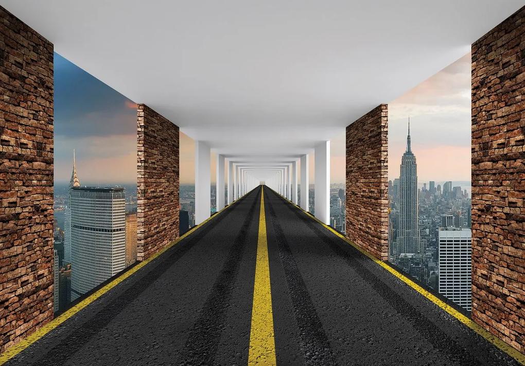 Fototapet - Autostrada 3D New York (152,5x104 cm), în 8 de alte dimensiuni noi