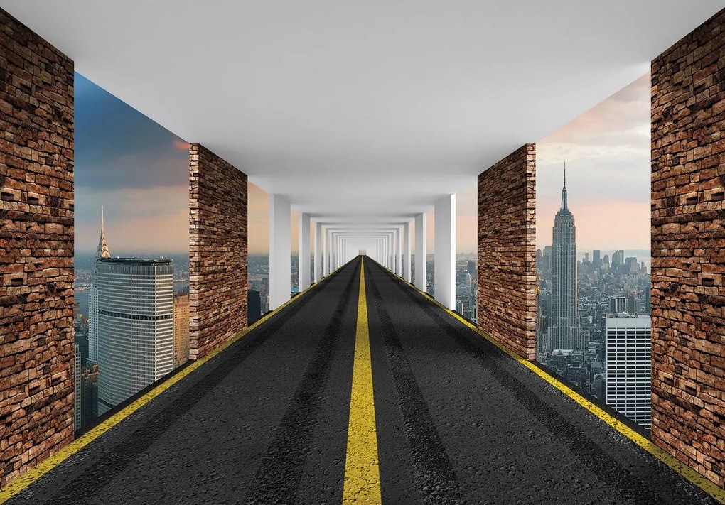 Fototapet - Autostrada 3D New York (152,5x104 cm)