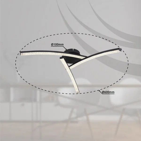 Globo 67169-18 - Lustră LED aplicată JULES LED/18W/230V 2700/4000/6000K