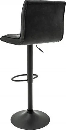 Set 2 scaune de bar cu tapiterie din microfibra Modena gri vintage A-39001 VC