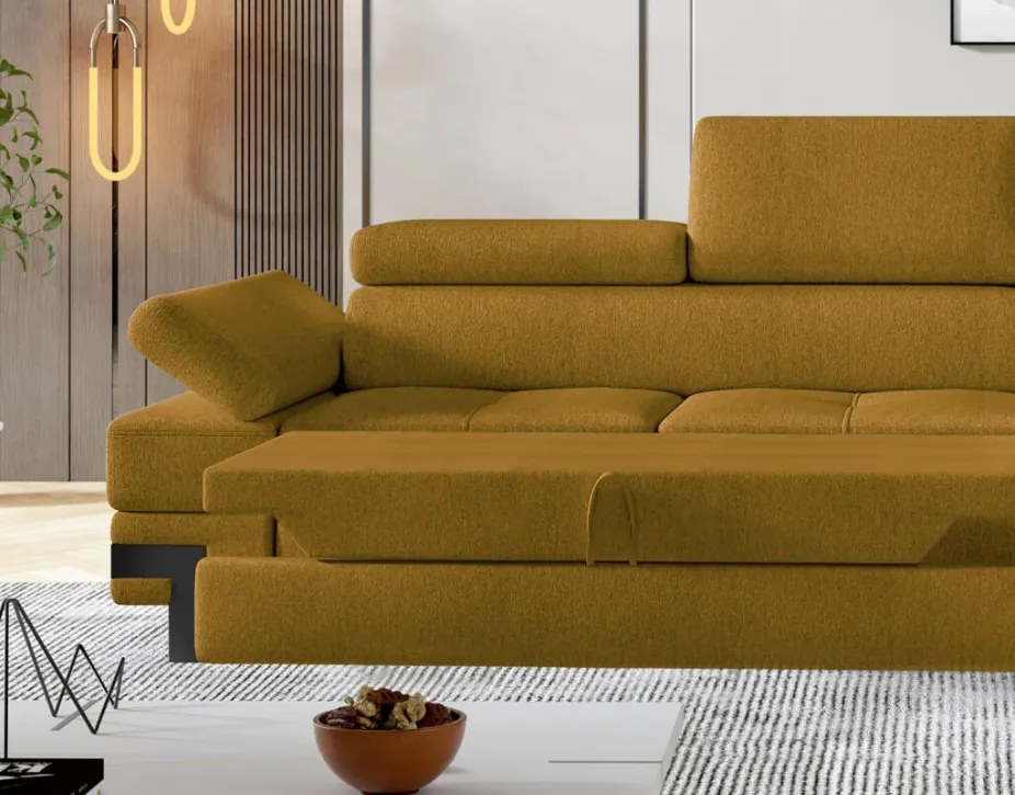 Coltar living extensibil Emporio L pe dreapta - L262 x l223 x h90 cm