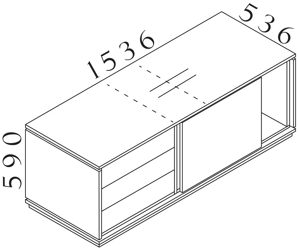 Container Creator 153,6 x 53,6 cm, 3 module, usa culisanta, antracit / alb