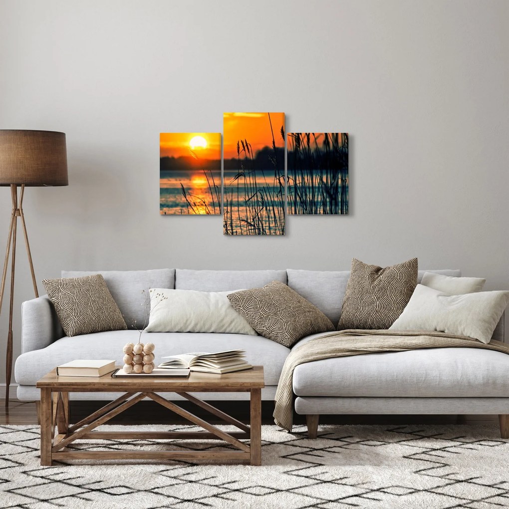 Tablou - Apus de soare la lac (90x60 cm)