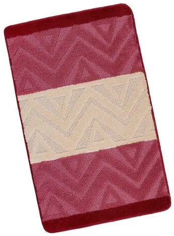 Bellatex Covora de baie Bany Chevron burgundy, 60x 100 cm