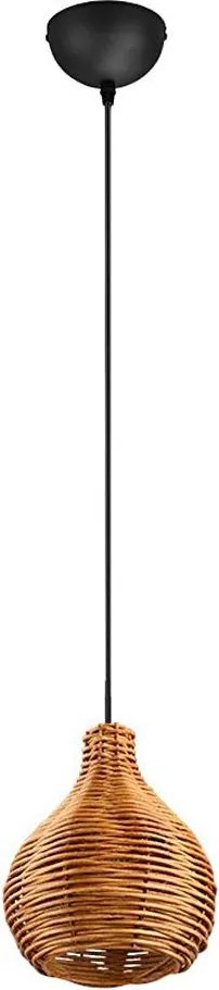 Pendul cu cablu SPROUT 1xE14/40W/230V maro/ratan