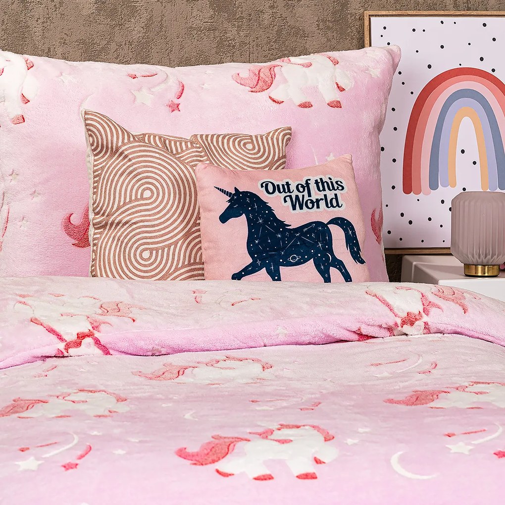 Lenjerie de pat luminoasă din microflanel 4Home Fairytale, 140 x 200 cm, 70 x 90 cm