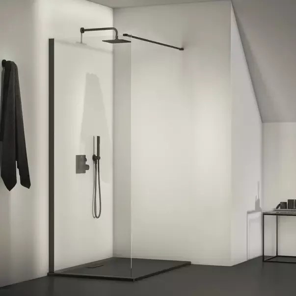 Perete lateral 90 cm negru mat Ideal Standard Connect 2