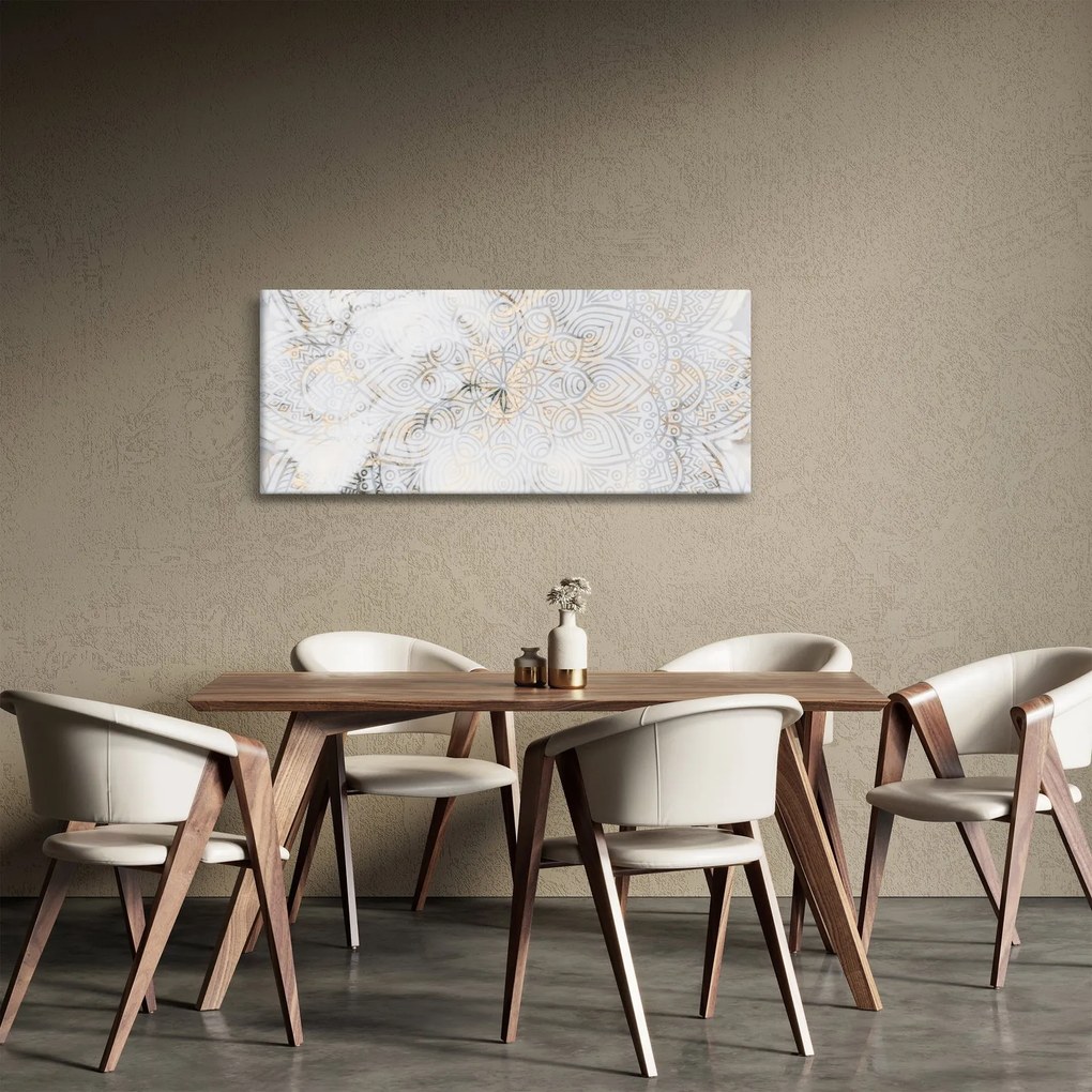 Tablou - Mandale albe (120x50 cm)