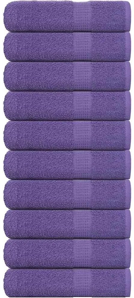 vidaXL Prosoape de mâini, FROGN, 10 buc., violet, 50x100 cm, 360 g/m²