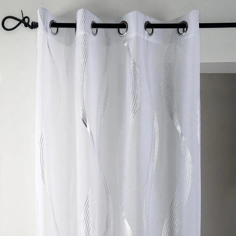 STOF Draperie decorativă ERIKA, albă, 135 x 240 cm 1 buc