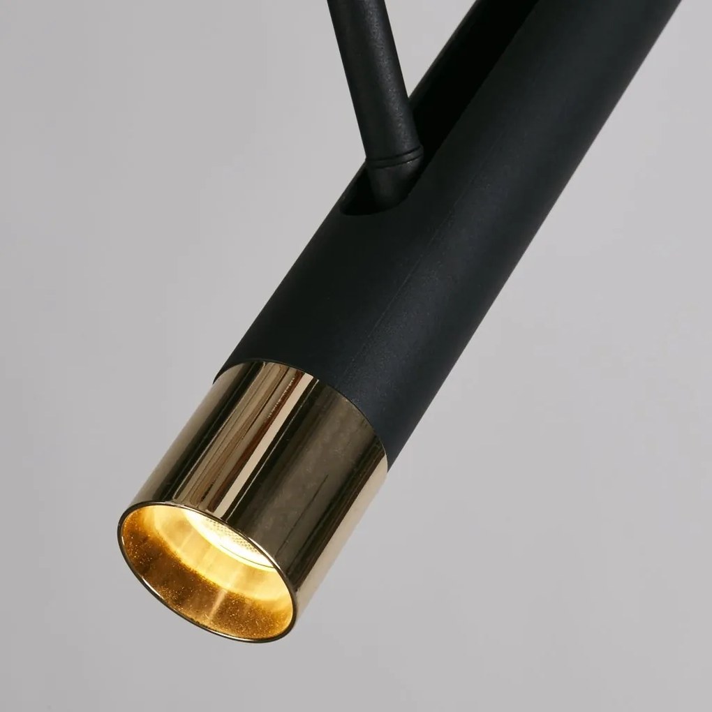 Pendul LED design minimalist Belle negru/auriu