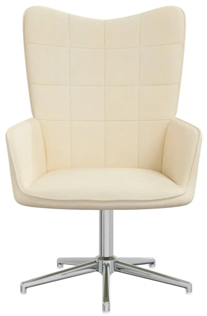 327987 vidaXL Scaun de relaxare, crem, material textil