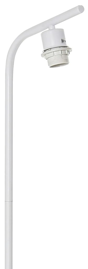 Lampadar cu abajur, baza rotunda, Lampa de sol, Iluminatie casa Mobila casa Metal, 25x27x165 cm, Alb/Crem HOMCOM | Aosom RO