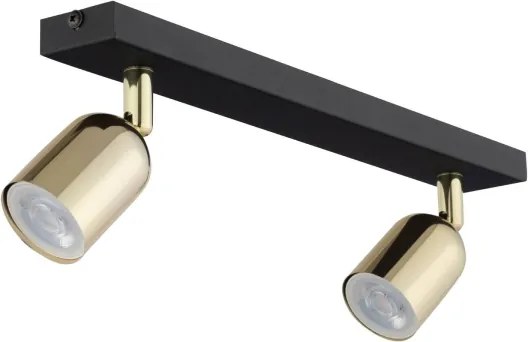 Spot LED RGBW dimabil TOP 2xGU10/6,5W/230V 2700-6500K negru/auriu