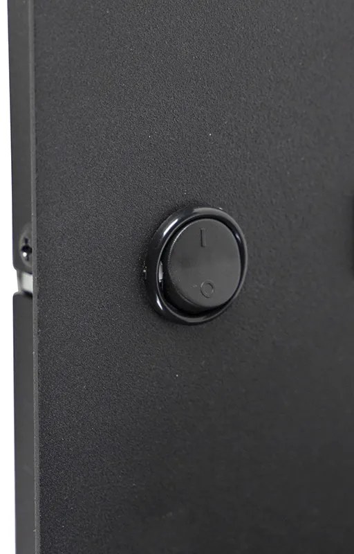 Lampa de perete moderna USB neagra cu brat flexibil - Duppio