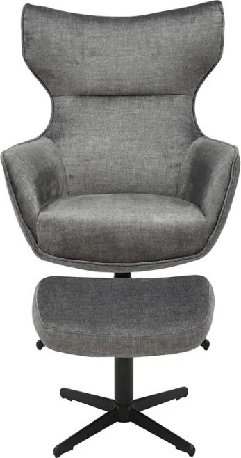 Fotoliu pivotant VOGUE catifea gri