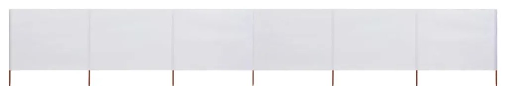 vidaXL Paravan anti-vânt cu 6 panouri, alb nisipiu, 800x160 cm textil