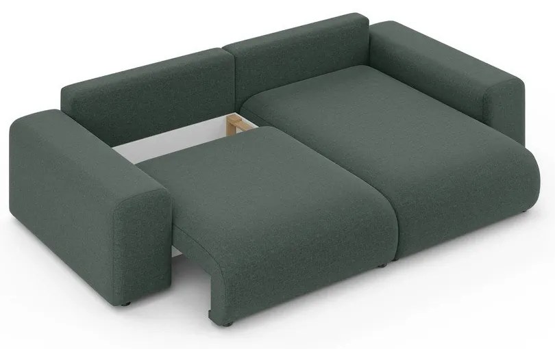 Colțar verde închis extensibil/cu spațiu de depozitare (cu colț variabil) Luma – Ropez