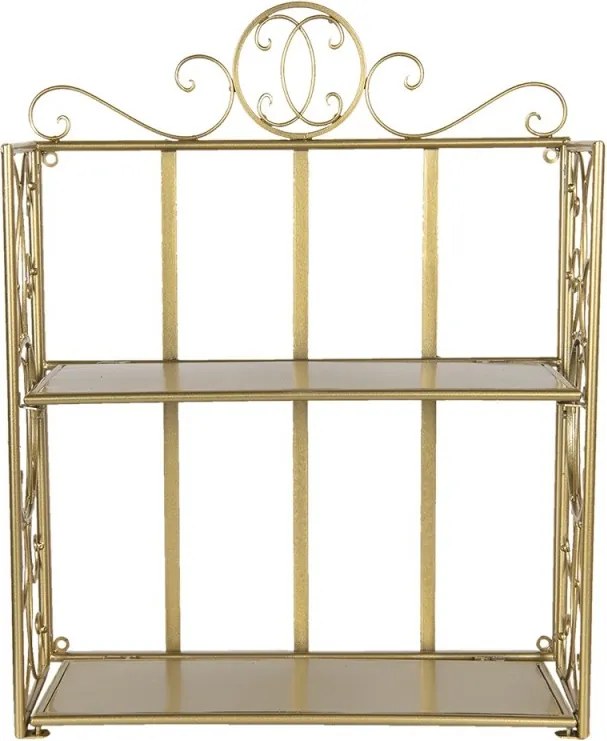 Etajera de exterior, auriu, din metal Rosavelle