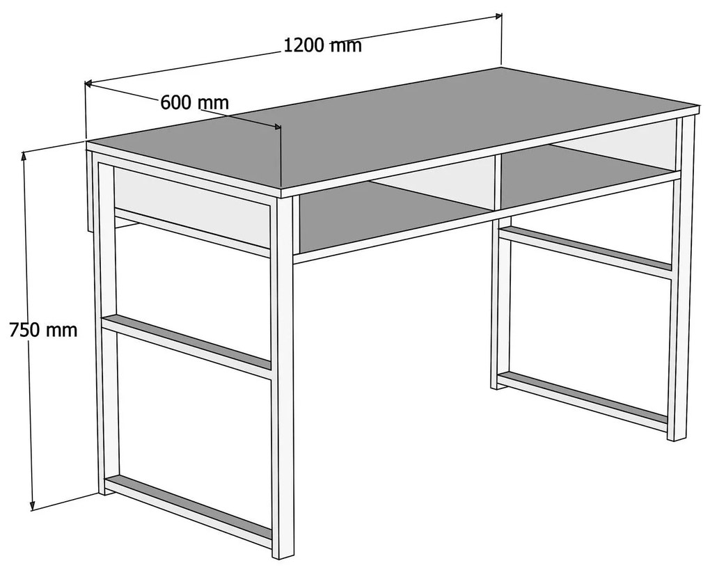 Birou Nove - Walnut