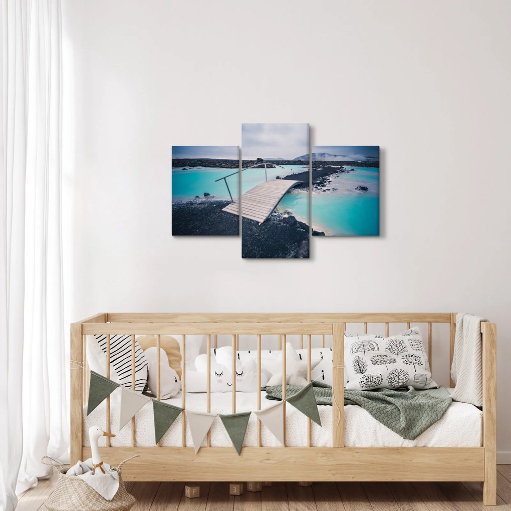 Tablou cu pod din lemn (90x60 cm)