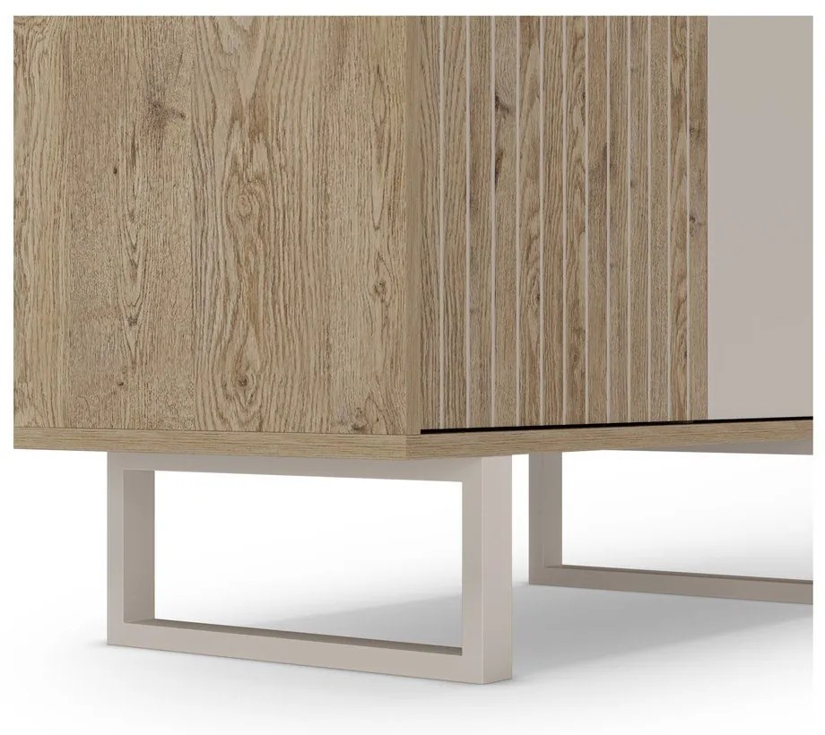 Dulap gri/în culoare naturală cu aspect de lemn de stejar 90x120 cm Millay – Marckeric