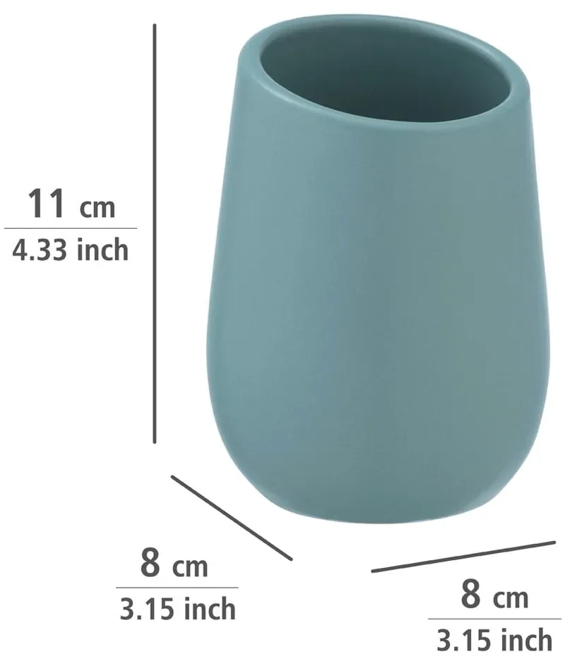 Recipient din ceramică pentru periuțe de dinți Wenko Badi, albastru