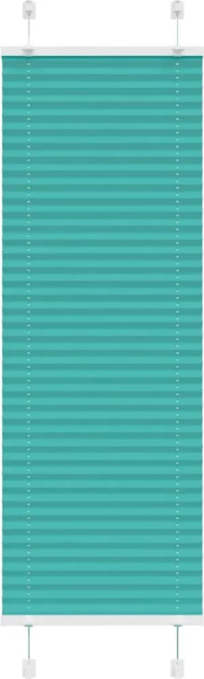 vidaXL Jaluzea plisată verde petrol 45x150 cm Lățime țesătură 44,4 cm