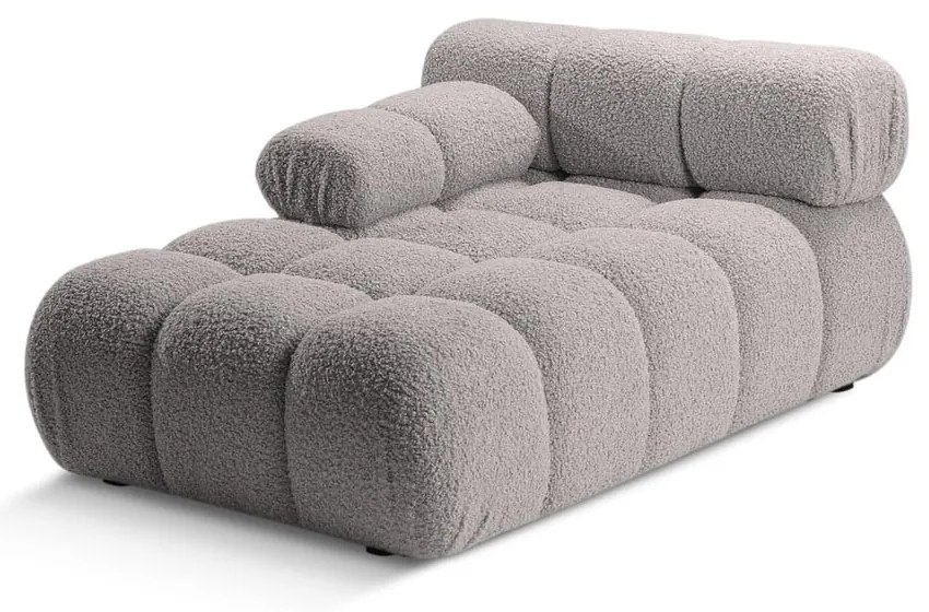 Modul pentru canapea modulară gri deschis cu tapițerie din țesătură bouclé (cu colț pe partea stângă ) Bellis – Micadoni Home
