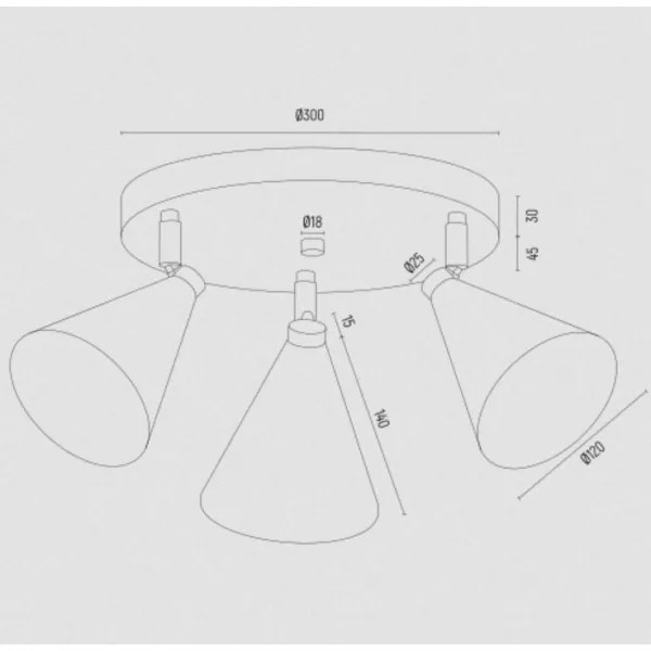 Spot LUCINDA 3xE14/7W/230V negru/auriu Argon 6262