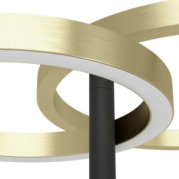 Eglo 901975-LED Lampadar CASTELPOTO cu dimmer, LED/16W/230V + LED/12W, auriu/negru