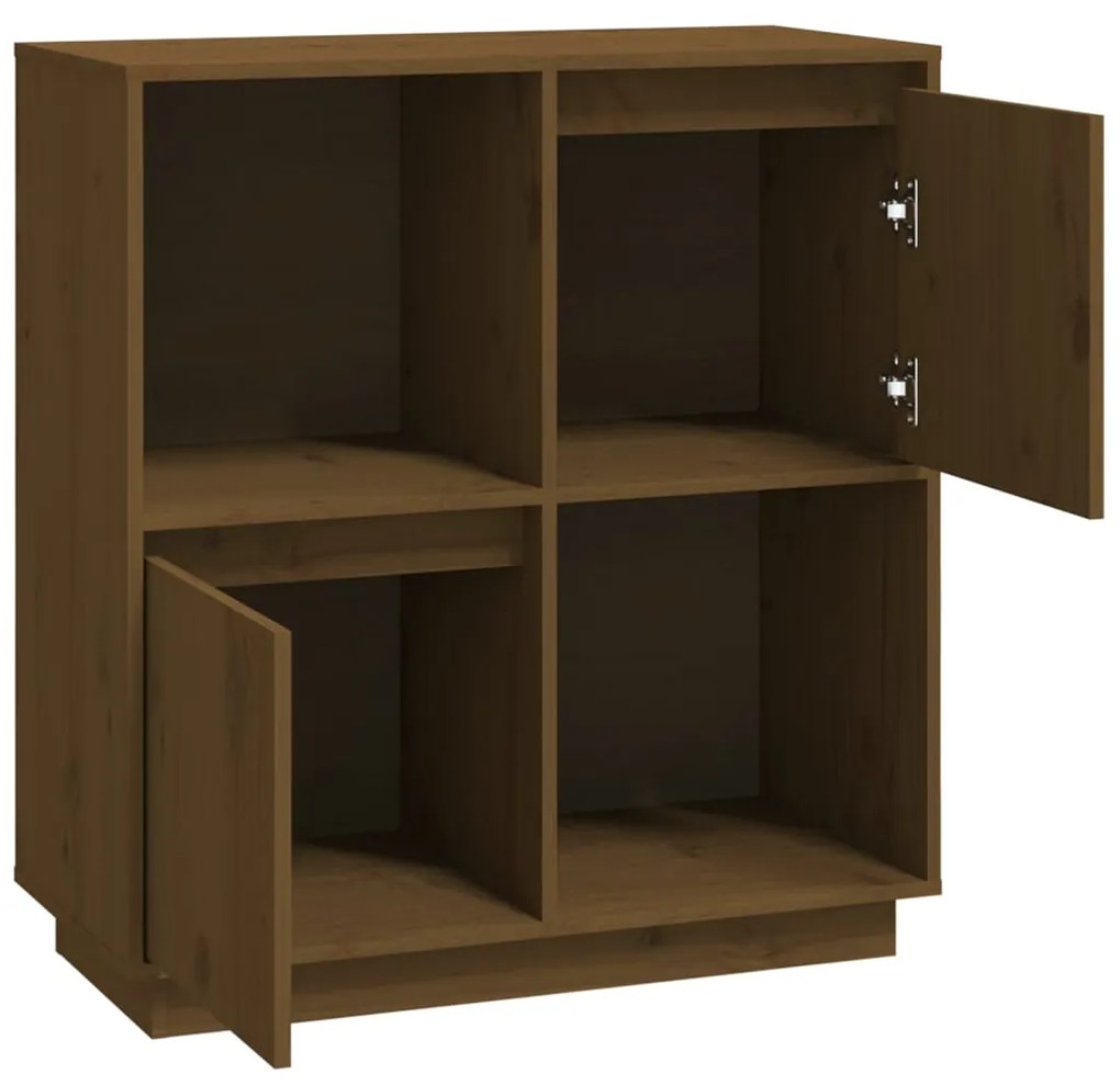 Servanta, maro miere, 74x35x80 cm, lemn masiv de pin 1, maro miere