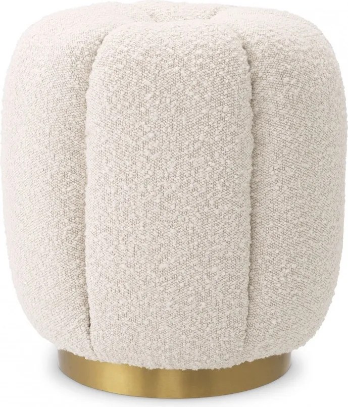 Taburete elegant design LUX Orchanic, Bouclé cream