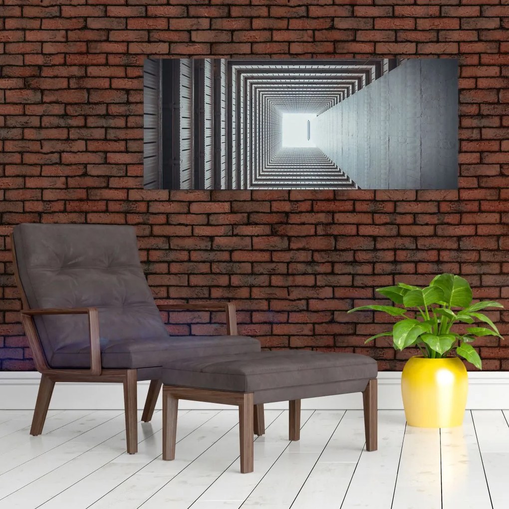 Tablou - Vedere din interiorul clădirii (120x50 cm)